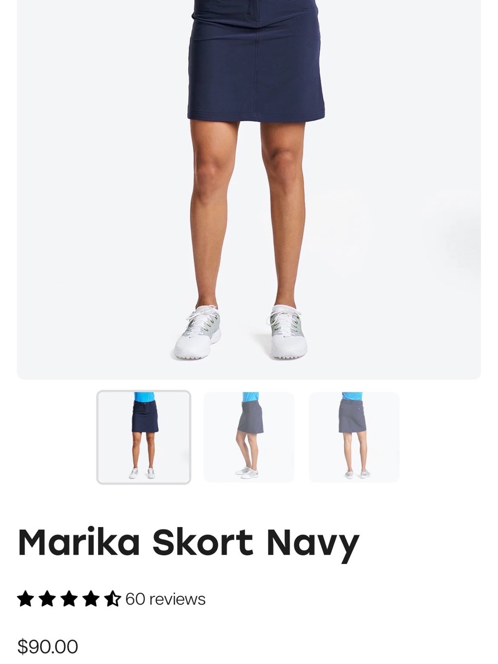 N’VO by Lanctôt Navy Golf Skort stretch Size 6 - Picture 2 of 9